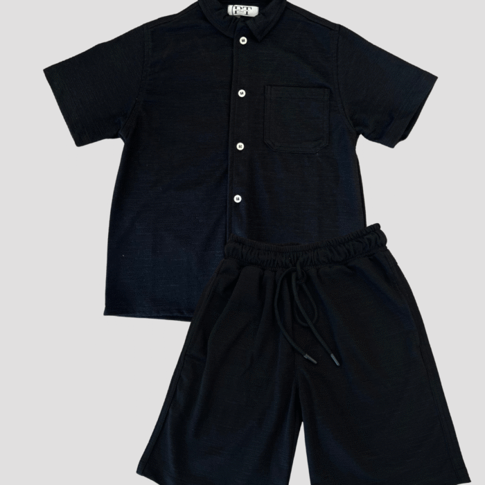 Ensemble Noir Boutonné – Look Classique & Chic